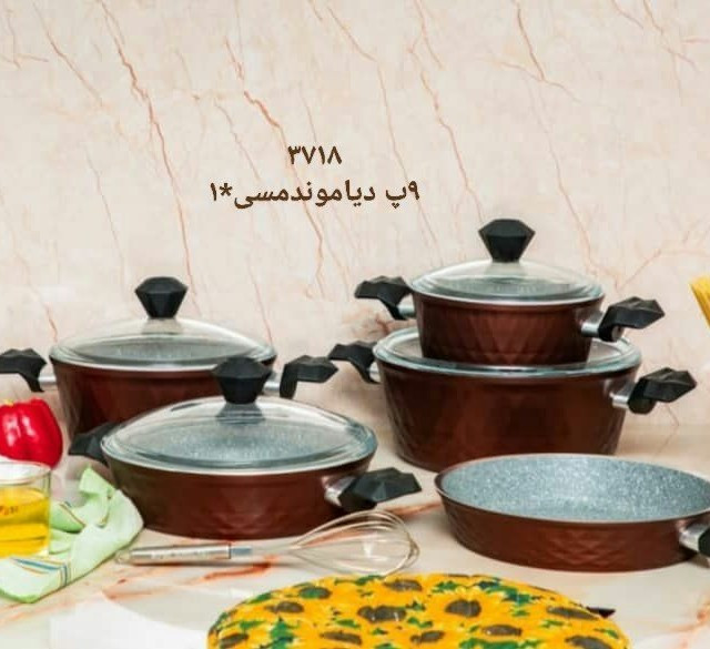 سرویس پخت و پز 9 پارچه فالز مدل دیاموند