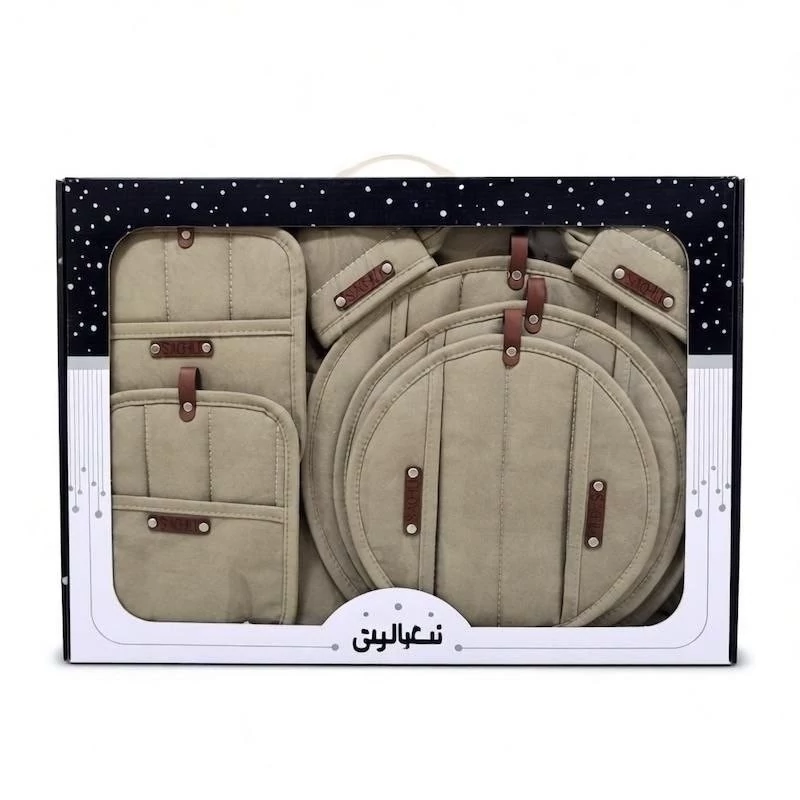 ست دم کنی 12 پارچه کامل ساچلی sachli رنگ نسکافه ایی