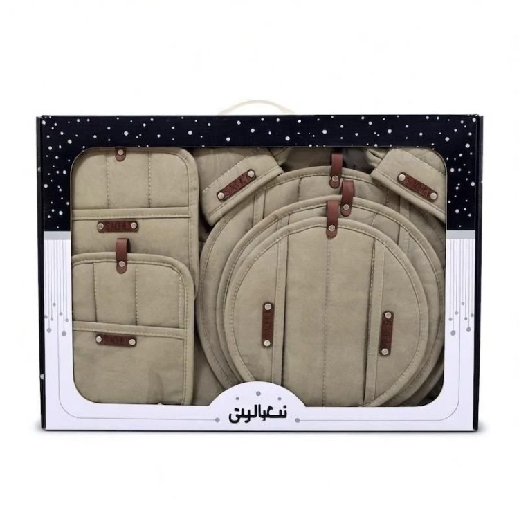 ست دم کنی 12 پارچه کامل ساچلی sachli رنگ نسکافه ایی